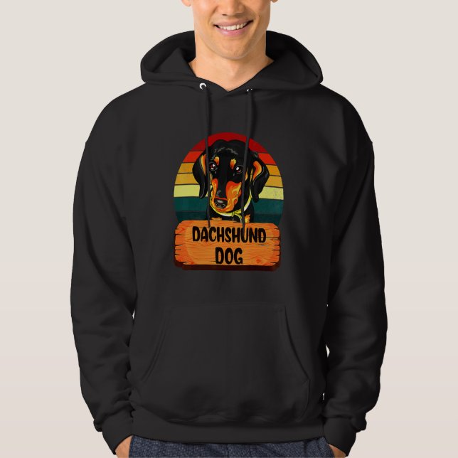 Moletom Cães com Dachshund Colores Retroativos (Frente)