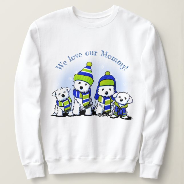 Moletom Cães da tripulação KiniArt Cozy (Frente do Design)