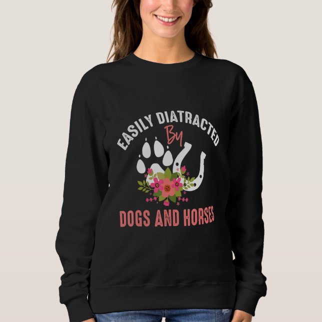 Moletom Cães E Cavalos Rapariga Equestres (Frente)
