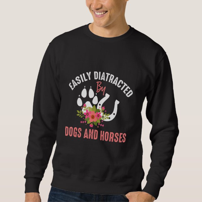Moletom Cães E Cavalos Rapariga Equestres (Frente)