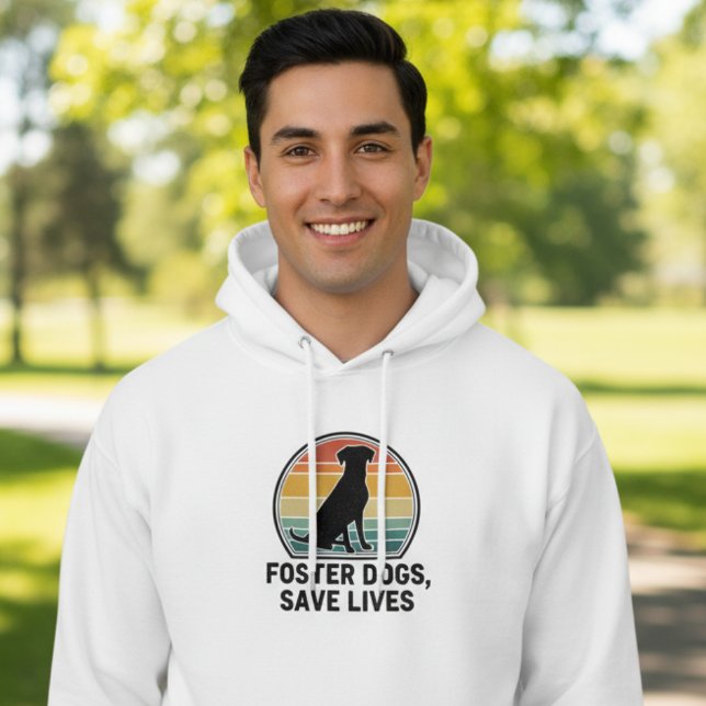 Moletom Cães Resgatados Salvam Vidas Presente de Presente  (Dog foster supporter hoodie)