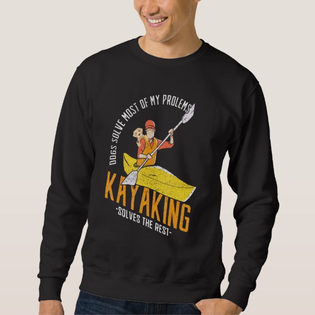 Moletom Cães Resolvem A Maioria Dos Meus Problemas Kayak K (Frente)
