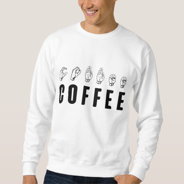Moletom Café ASL - Sinal Linguagem Americana (Frente)