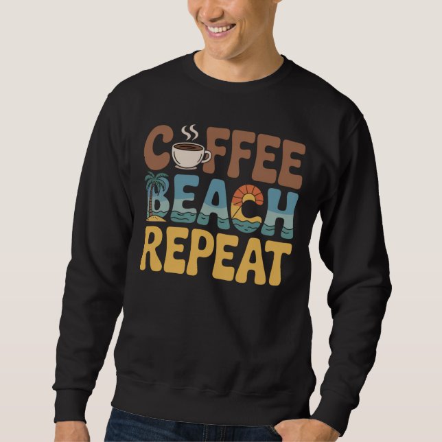 Moletom Café Beach Repete Relax Caffeine Lover (Frente)