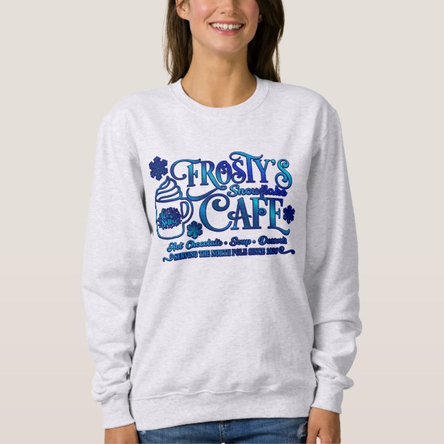 Moletom Café da Floco de Neve do Natal Frosty (Frente)