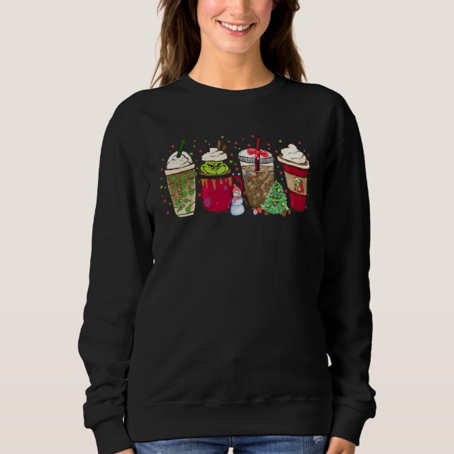 Moletom Café de Natal para Mulheres Doces Inverno Aconcheg (Frente)