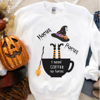 Moletom Café de Pocus do Hocus para focar a camisola do Ha
