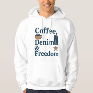 Moletom Café, Denim e Liberdade - Cultura Americana Cotidi