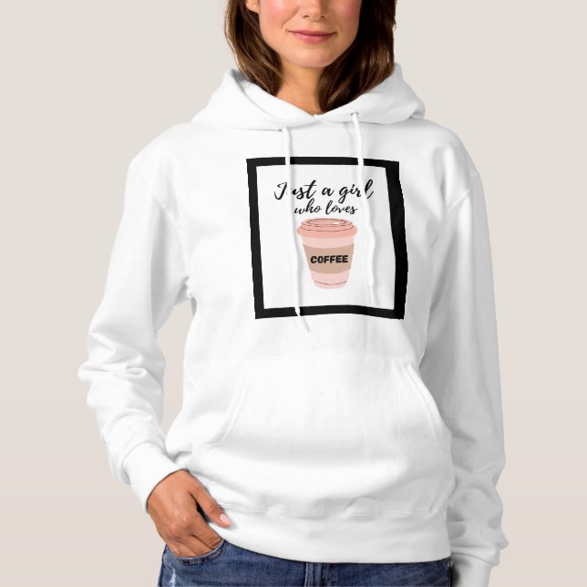 Moletom Café Design Hoddie para Mulheres (Frente)
