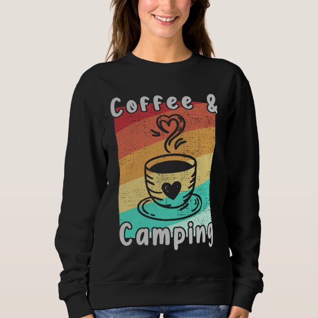 Moletom Café e Acampamento Amante de Barraca Engraçado Aca (Frente)
