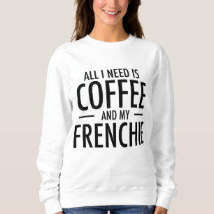 Moletom Café e Bulldog Francês Mãe Pai Cachorro Gif