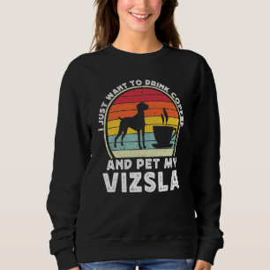 Moletom Café E Cachorro Vizsla Cafeína Vizsla Pai Mãe 1