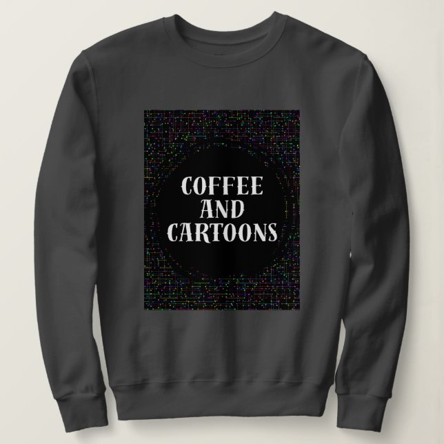 Moletom Café e Desenhos Animados (Frente do Design)