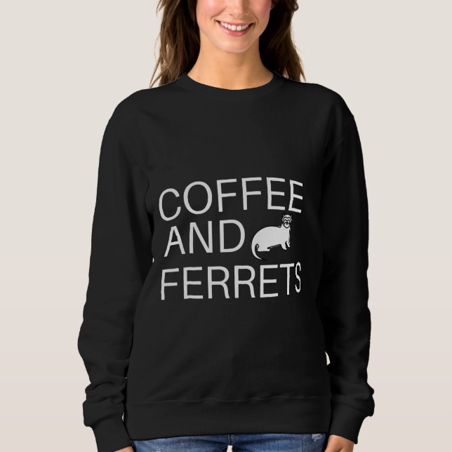 Moletom Café E Furões Mulher Polecat Caffeine Tee (Frente)