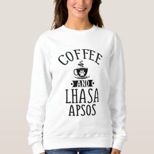Moletom Café E Lhasa Apsos - Presente De Lhasa Apso Lover