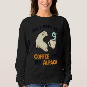 Moletom Café E Minha Alpaca Vicuna Guanaco Llama Breeder