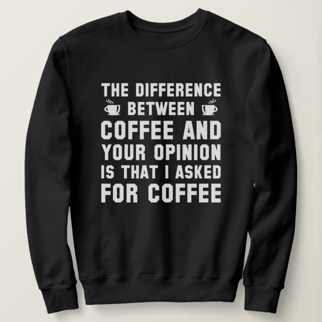 Moletom Café E Sua Opinião (Frente do Design)