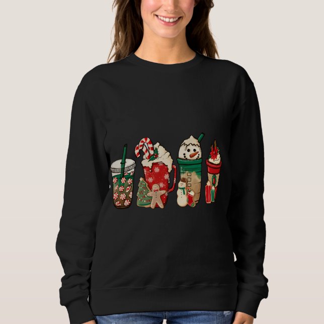 Moletom Café Engraçado Café Lover Cute Snowman Latte Xm (Frente)
