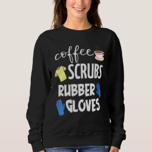 Moletom Café esfrega luvas de borracha