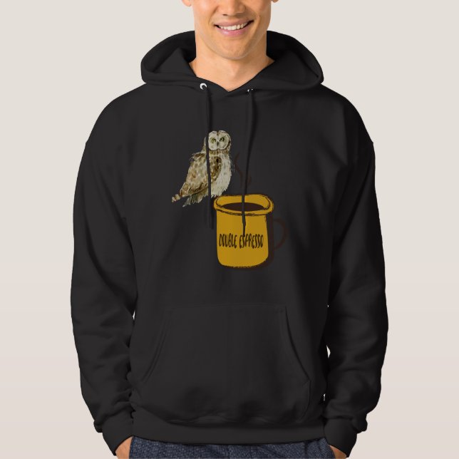 Moletom Café Espresso Duplo Cute Engraçada Coruja-Engraçad (Frente)