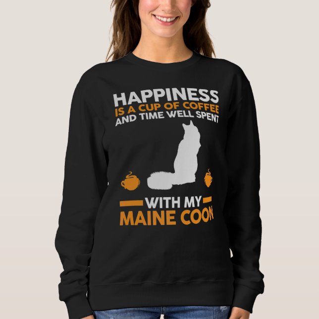 Moletom Café Gato Maine Coon (Frente)