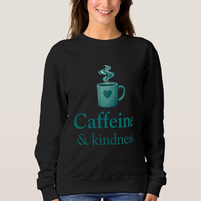 Moletom Café & Gentileza Café Azul Turquesa Bege Menta (Frente)