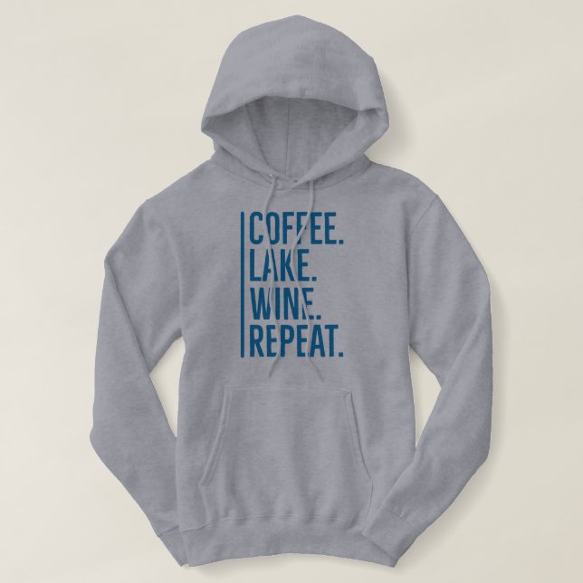 Moletom Café Lago Wine Repetir T-Shirt (Frente do Design)