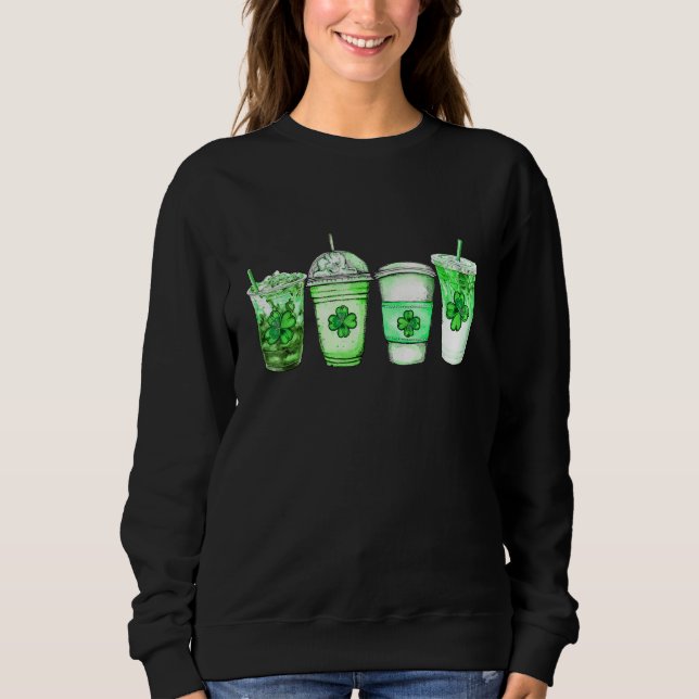 Moletom Café Lucky Latte Green Rua. (Frente)