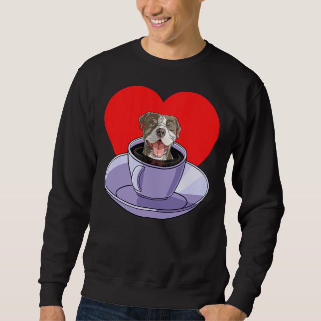 Moletom Café Terrier Bull Bull - Pit Bull americano (Frente)
