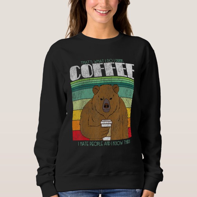 Moletom Cafeine, sou Bebendo Café Urso (Frente)