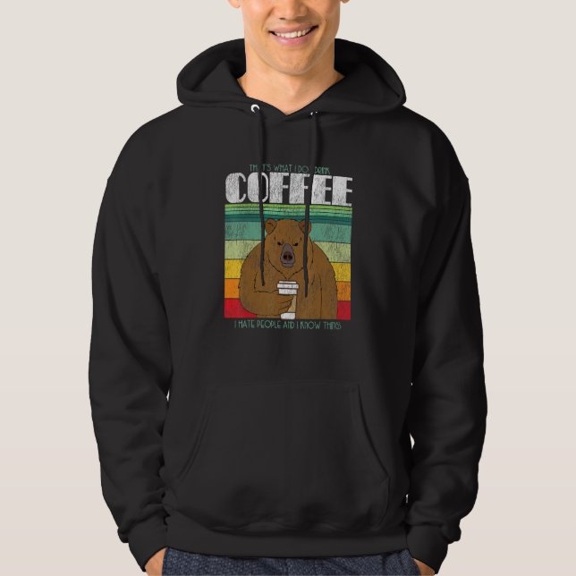 Moletom Cafeine, sou Bebendo Café Urso (Frente)