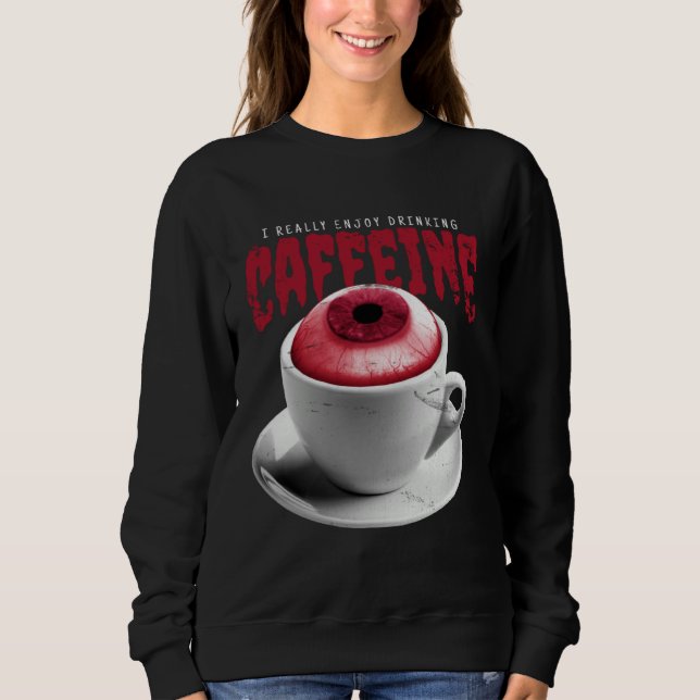 Moletom Caffeine Coffee cup Halloween (Frente)