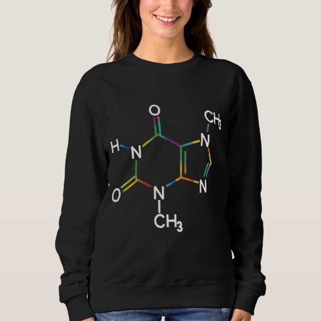 Moletom Caffeine Molecule Chemical I Love Coffee Chemistry (Frente)