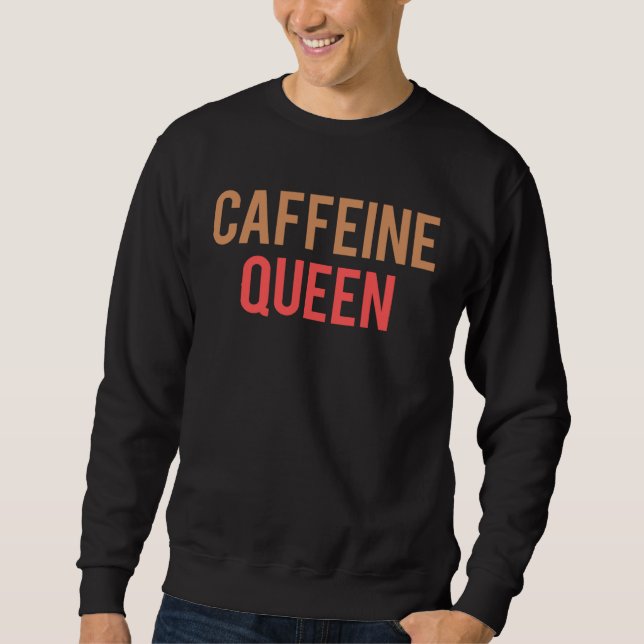 Moletom Caffeine Queen Gym Workout Cool For Women Coffee (Frente)