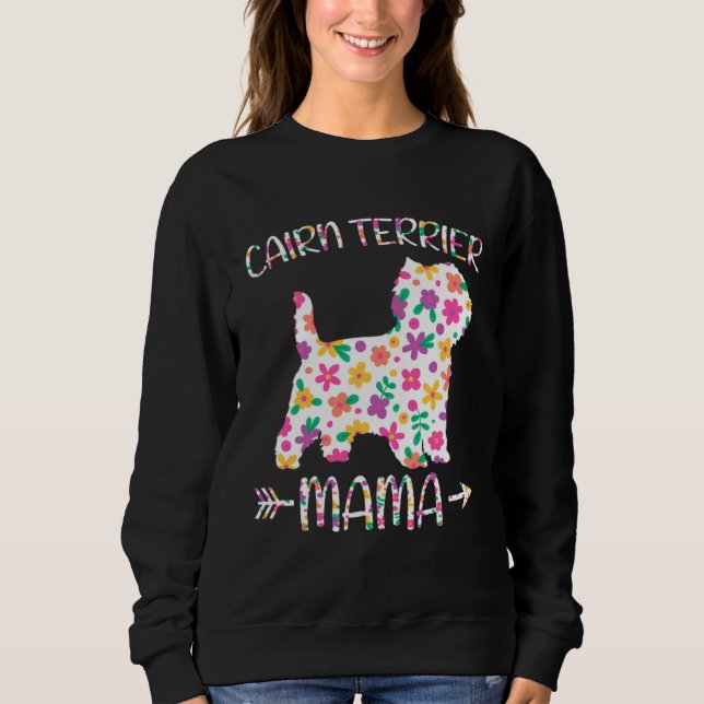 Moletom Cairn Terrier Mama Floral Dog Mom Mothers Day (Frente)