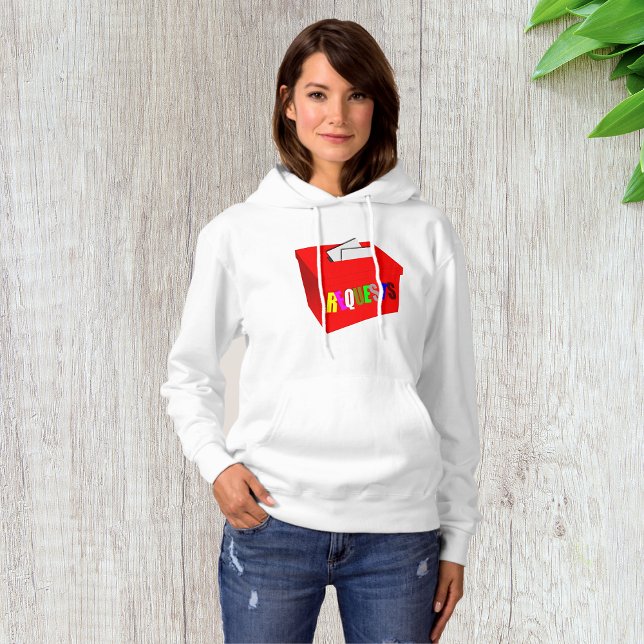 Moletom Caixa de Solicitação Womens Hoodie (Criador carregado)