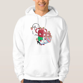 Moletom Caixa de Suco de Urso Vermelho Fofo Fantasma & Sob