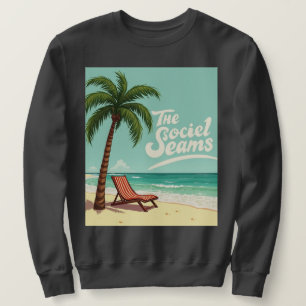 Moletom Calafrio tropical - Palm Tree & Beach Cadeira T-Sh