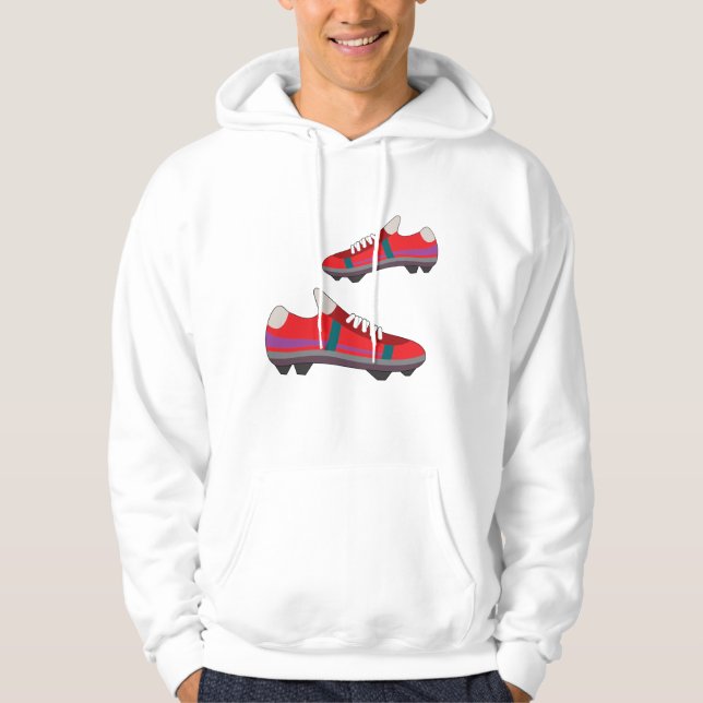 Moletom Calçados de futebol Mens Hoodie (Frente)