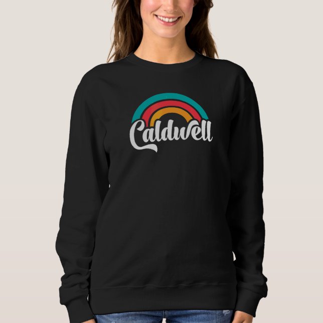Moletom CALDWELL ID Script Retro Com Arco-íris 6 (Frente)