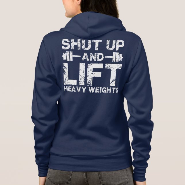 Moletom Cale-se e levante pesos pesados (Verso)