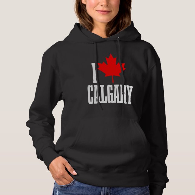 Moletom Calgary Alberta Canada Maple Leaf Canadian Flag Pr (Frente)