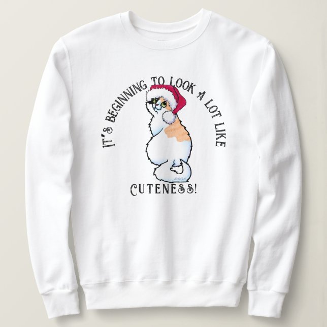 Moletom Calico Cat KiniArt Sweatshirt de Natal (Frente do Design)