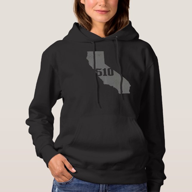 Moletom California 510 Area Code Richmond Oakland Mães (Frente)