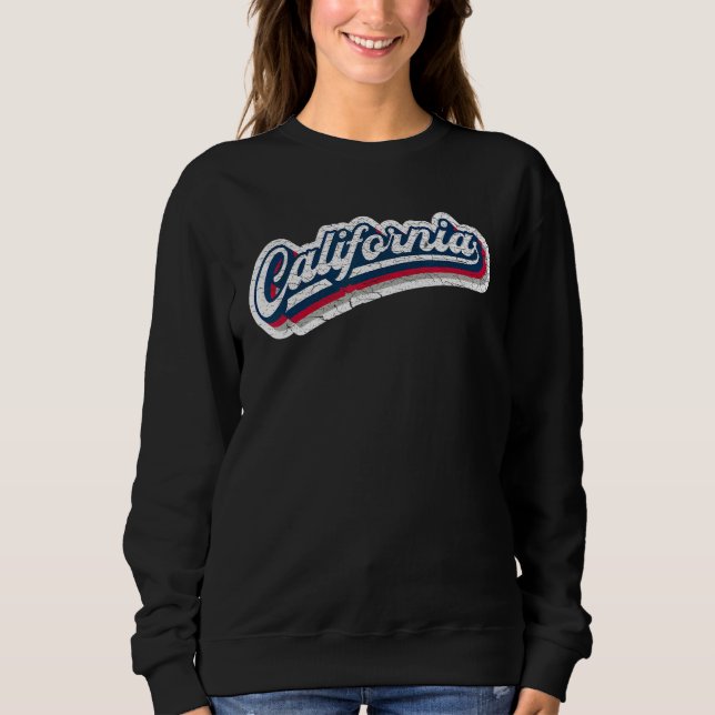 Moletom California Baseball Throwback u2013 Classic Retro  (Frente)