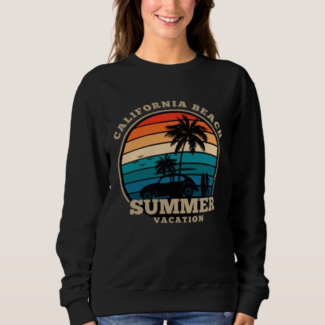 Moletom California beach summer surfing USA woman men chil (Frente)