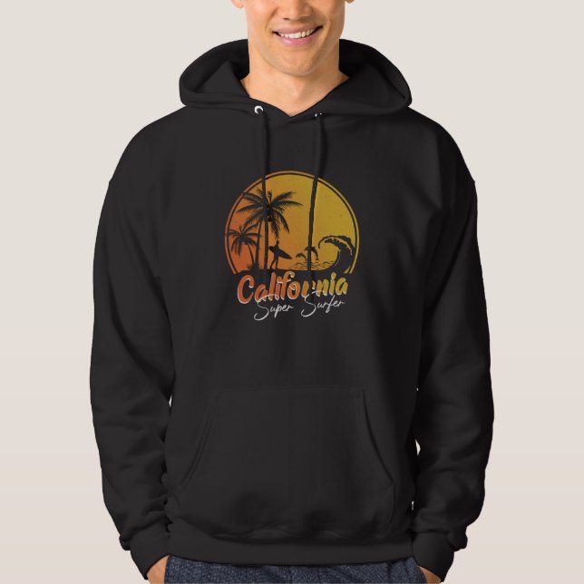 Moletom California beach surfing USA woman men children  2 (Frente)