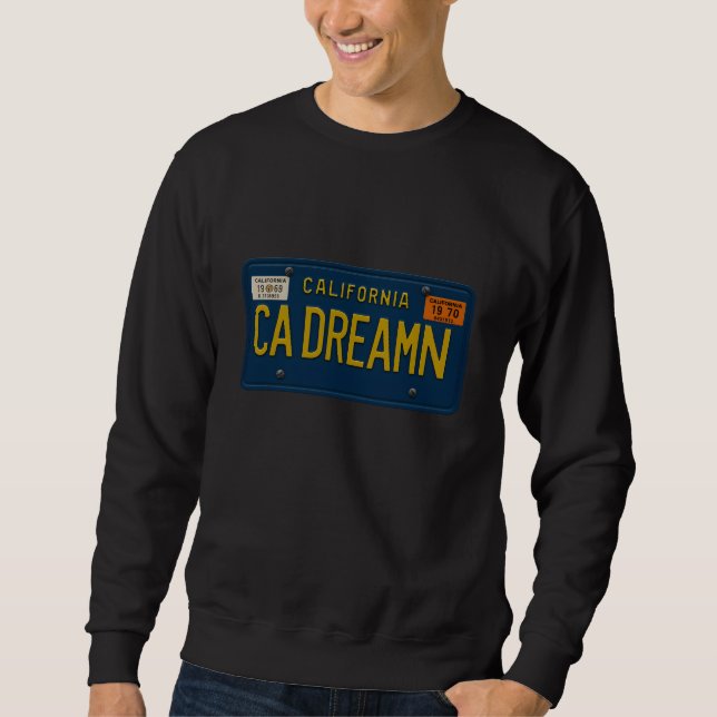 Moletom California Dreaming Retro 1969 Placa de Licença da (Frente)