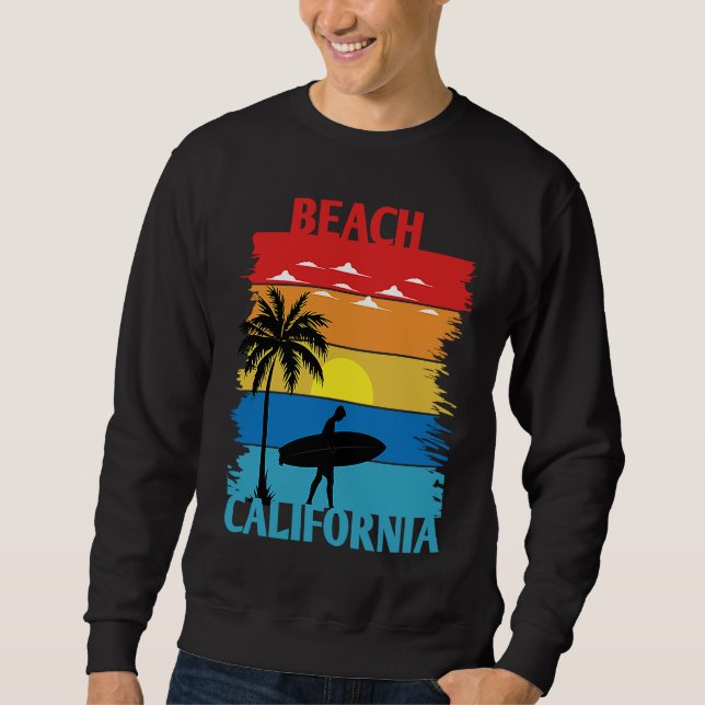 Moletom California Summer Beach Vintage Sunset  2 (Frente)