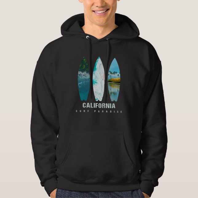 Moletom California Surf Paradise Pride Vacation Travel Sur (Frente)